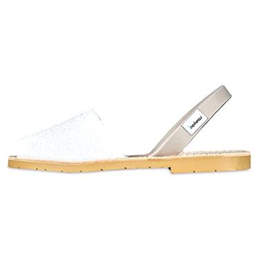 Imagem de Norkinas Avarcas femininas, Branco com glitter, 35