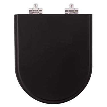 Imagem de Assento Sanitario Poliester Com Amortecedor Riviera Preto Para Vaso Celite