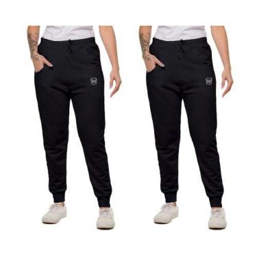 Imagem de KIT COM 02 CALÇAS DE MOLETOM WOOKS FEMININA SLIM SKINNY SPORT LUXO-Feminino