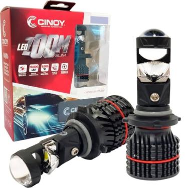 Imagem de Lâmpada Led HB3 HB4 Mini Projetor Zoom Slim 6000K 10000Lm 12V 24V