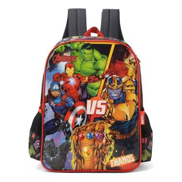 Imagem de Mochila Escolar Vingadores Heróis - Preta