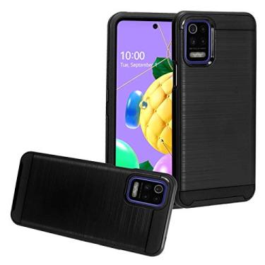 Imagem de CELZEN - Para LG K52 (LM-K520) - Capa de telefone estilo escovado - CS3 preta