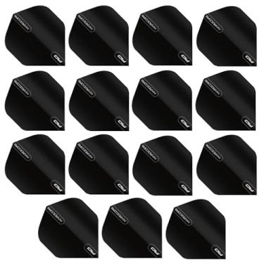 Imagem de RED DRAGON Hardcore Black Extra Thick Standard Dart Flights - 5 conjuntos por pacote (15 voos de dardo no total)
