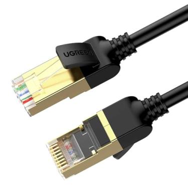 Imagem de MPOWER Cabo de Rede Lan Cat 7 Rj45 Ethernet Macho-Macho 0.5M Preto Plug and Play Velocidades de Conexão de até 10Gbps Conectores Banhado a Ouro