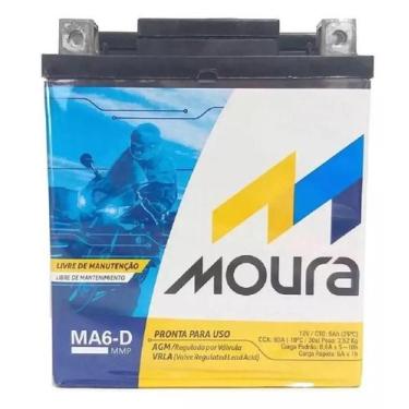 Imagem de Bateria Moto Moura 6 Ah Amperes Tornado Lander Falcon, MA6-D