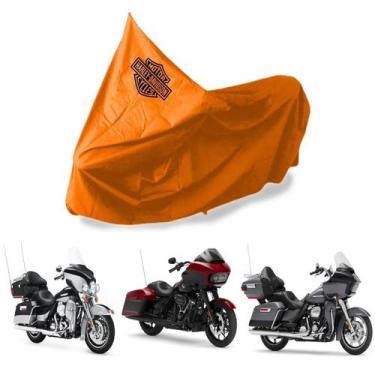 Imagem de Capa Protetora Impermeável Para Moto Harley Davidson - SPTS, Laranja, 