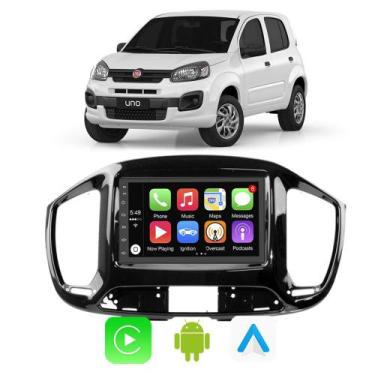 Imagem de Kit Multimidia Carplay/Android-Auto Uno 2015 A 2021 Com Duto de Ar 7" 