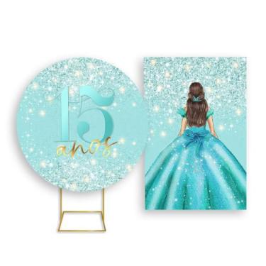 Imagem de Painel De Festa Redondo 1,50x1,50 + Painel Vertical 1,50x2,20 - Prince