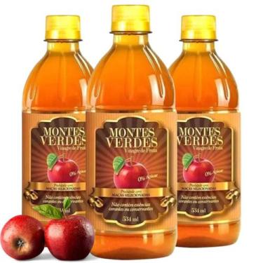 Imagem de Kit 3 Vinagre De Maçã Montes Verdes 530ml