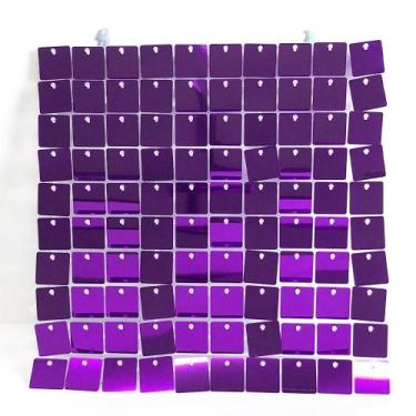 Imagem de Painel Lantejoula Magico Festas Eventos Shimmer Wall Roxo - Open Star