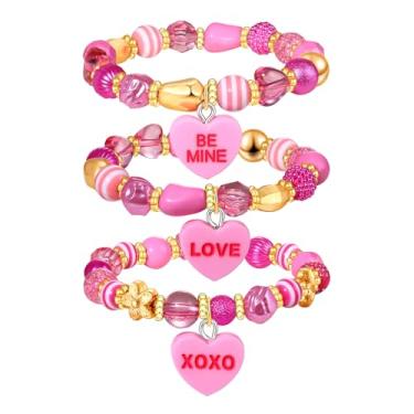 Imagem de NLCAC Pulseiras femininas de carnaval com glitter, coroa de flores de lis, pulseiras elásticas com contas douradas roxas e verdes douradas, acessório de carnaval, presentes de festa, one size,