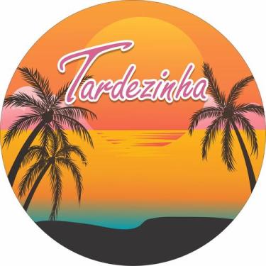 Imagem de Painel de Lona Redondo Tardezinha Praia de Palmeiras - Fabrika de Fest