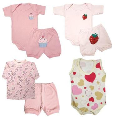 Imagem de Kit Maternidade 7 Pçs Roupa De Bebê Com Body Short E Regata - Koala Ba