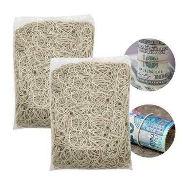 Imagem de Elástico Ou Borrachinha Para Dinheiro 2400 Unidades 2Kg Cor Bege - Elá