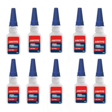 Imagem de Kit 10 unid Cola Super Bonder Ultra Mais Forte Mais Rápida Loctite 20g