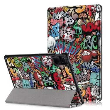 Imagem de Xuanbeier Capa para Xiaomi Redmi Pad SE 11 polegadas, capa protetora inteligente traseira rígida com suporte fino para Redmi Pad SE 11 2023, capa com função despertar/hibernar automática, grafite