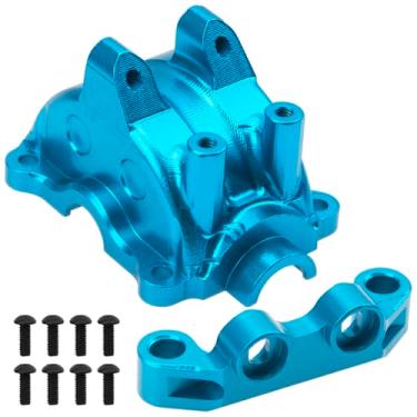 Imagem de ShareGoo Metal Differential Gearbox Cover Diff Housing Case & Upper Arm Compatible with Tamiya TT02 TT-02D TT-02B TT-02FT 1/10 RC Car (Blue)