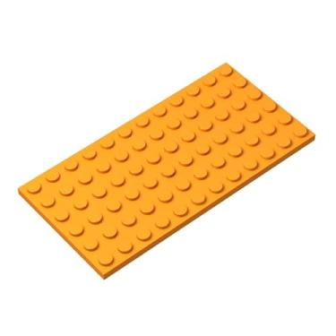 Imagem de Classic Bulk Plates - 6x12 Flat Orange Plates (10 Piece), Compatible with Lego Parts