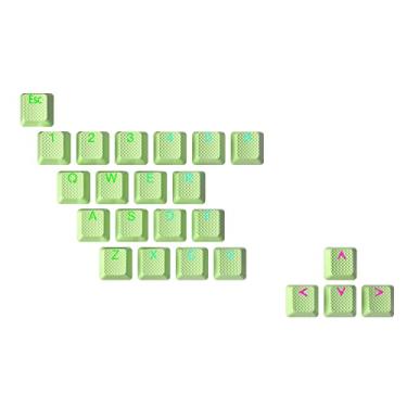 Imagem de Ranked Conjunto de teclas de borracha | Double Shot translúcido | Perfil OEM para teclado mecânico de jogos (Pistácio, 23 teclas)
