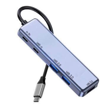 Imagem de USB C HUB 3.0, adaptador multiportas USB-C Expand Dockteck com entrega de energia de 100 W, 1 USB-C e 3 portas de dados USB, hub USB C para MacBook Pro, iPad Air Mini 6, iPhone 15 Pro Max e mais