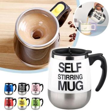 Imagem de Caneca Mixer Elétrica Self Stirring Mug Café Leite Branca - Wtx Import