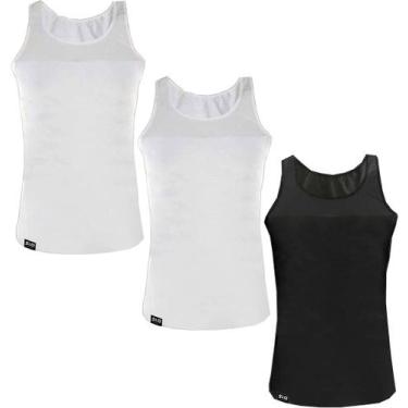 Imagem de Kit com 3 Cintas Modeladoras Masculinas Bodyshaper Corretor Postural -
