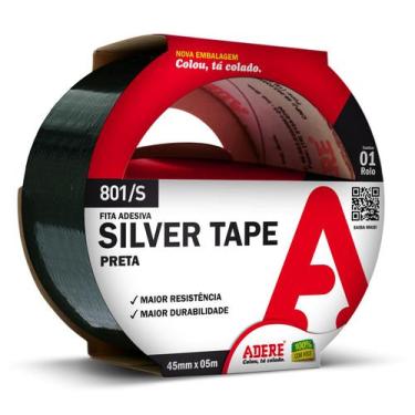 Imagem de Fita Silver Tape Adere 45mm X 5m, Preto