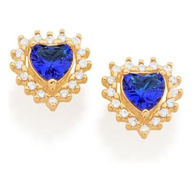 Imagem de Brinco No Formato De Coração, Cravejado Po 526642 - Rommanel, Branco c