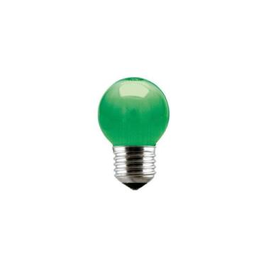 Imagem de Lâmpada Incandescente Bolinha Cor Verde Potência 15w 220v - Taschibra