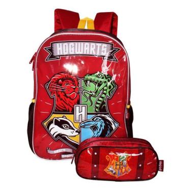 Imagem de Kit Mochila Harry Potter Filme Meninos Costas Escolar Lançam - Luxcel,