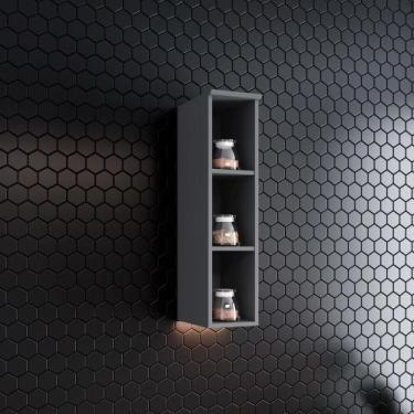 Imagem de Armário Aéreo Nicho de Cozinha 20 Cm Americana Cinza Henn, Cinza