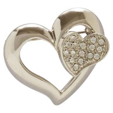 Imagem de Broche Strass Coração BRG9581 - Akasaki, Prateado