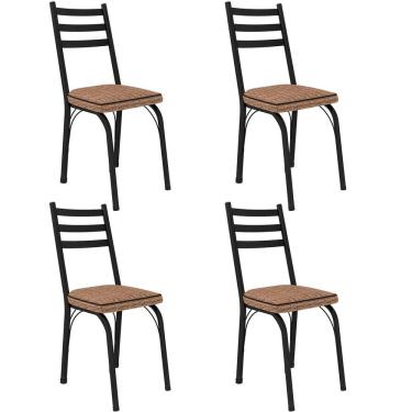 Imagem de Kit 4 Cadeiras Tubular Nara 141 de Aço Cromo