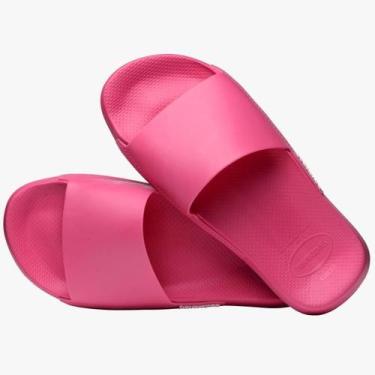 Imagem de Chinelo Havaianas Slide Classic Modelo Novo Emborrachado, Rosa pink, 2