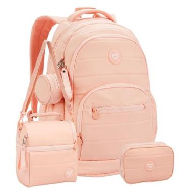 Imagem de Kit Mochila De Costas 19" Laptop Lancheira E Estojo Box - Seanite, Pês