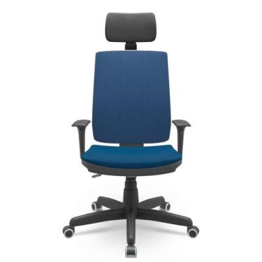 Imagem de Cadeira Brizza Soft Presidente Poliéster Giratória BackPlax - Apoio de