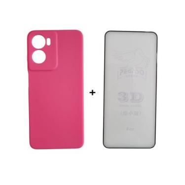 Imagem de Capa Capinha Case Aveludada + Película 3D Vidro Para Motorola Moto G05