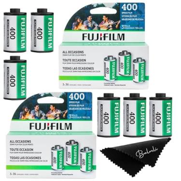Imagem de Pacote de filme para câmera Fujifilm 400 de 35 mm, 6 rolos (pacote de 2 x 3), 36 Exp para câmeras de filme de 35 mm, inclui filme Balveli Cloth-Fuji rolo de filme de 35 mm para câmera de filme 35
