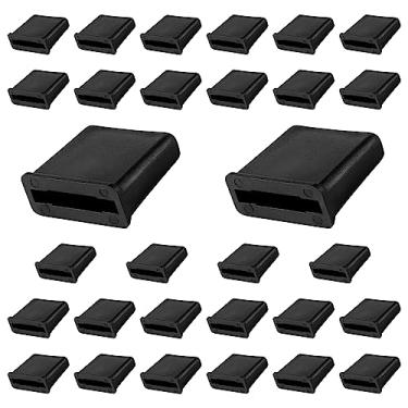 Imagem de 30 peças de pontas de fileira de fita de gotejamento, extremidade de fita de irrigação por gotejamento, fecho de extremidade de fita de gotejamento dobrável para irrigação sem gotejamento de 5/20.3 cm