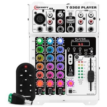 Imagem de MESA DE SOM T 0302 PLAYER MULTICOLOR 3 Canais (Mp3 Bluetooth Usb Fm Audio)
