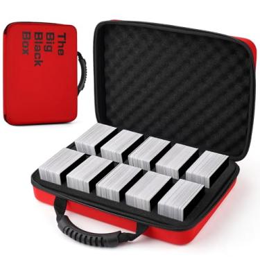 Imagem de 1200-2200 Card Game Case for Cards Against Humanity Game,Playing Trading Travel Card Storage Holder for Pokemon Cards, Sports Card and Baseball Cards,Fit All Other Card Games Expansions (Red)