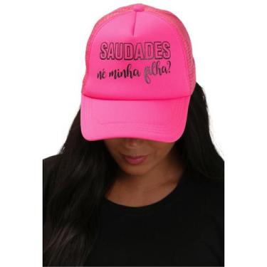 Imagem de Boné Rosa Neon Saudades Né Minha Filha - Estilo Casual - Cromus, Unica