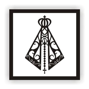 Imagem de Quadro Alto Relevo Nossa Senhora Aparecida Moldura Preta