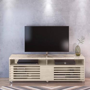 Imagem de Rack para TV até 65 Polegadas 2 Portas de Correr com Rodízios Cross Frizz Madetec