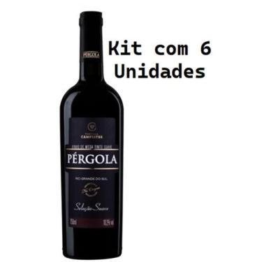 Imagem de Kit 6 Un Vinho Tinto Suave Seleção Pérgola 750 ml