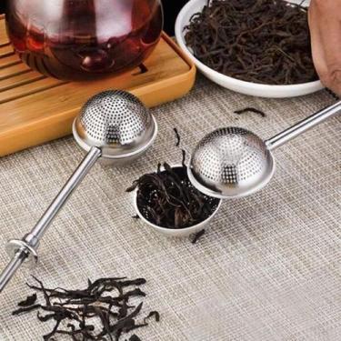 Imagem de Infusor de chá de aço inox 18x5x4cm - bazar do saara