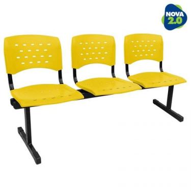 Imagem de Longarina 3 lugares WP Plus De Plástico Polipropileno LG flex Reforçad