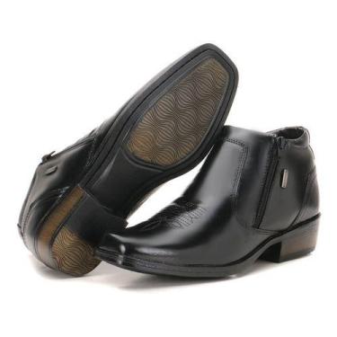 Imagem de Bota Masculina De Couro Social Country Zíper Sola Costurada - Kéffor, 