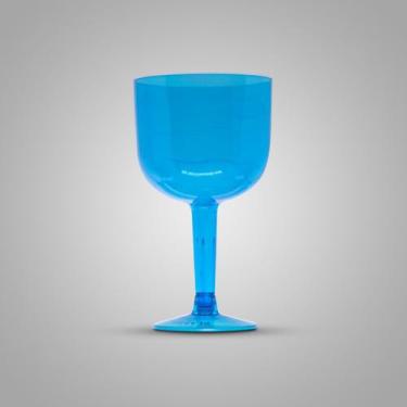 Imagem de Taça Acrílica Pit-500 500ml Gin Azul Glass - 04 unid - PLASTILANIA