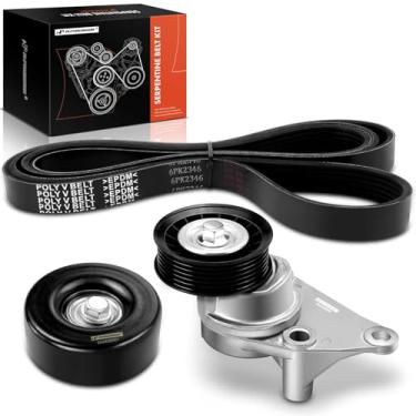 Imagem de A-Premium Kit de transmissão de correia serpentina do motor compatível com veículos Chevy, GMC, Cadillac, Buick, Isuzu e Saab - 2002-2009 - Silverado 1500, Express, Tahoe, Savana, Sierra, Yukon,